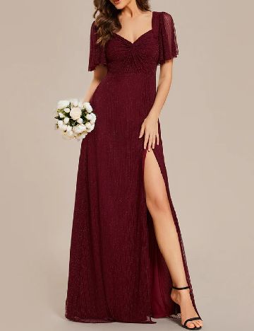 Rochie lunga Ever-Pretty, grena