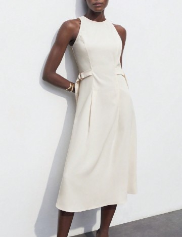 Rochie medie SHEIN, ecru