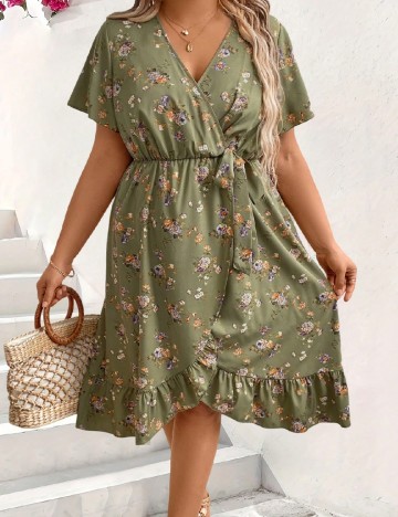 Rochie medie SHEIN CURVE, floral print