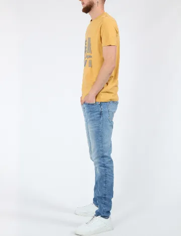 Tricou Milano Bulls, mustar Galben
