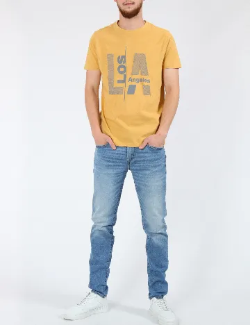 Tricou Milano Bulls, mustar Galben