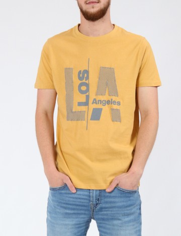 Tricou Milano Bulls, mustar