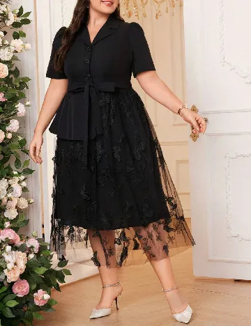 Rochie medie SHEIN CURVE, negru Negru