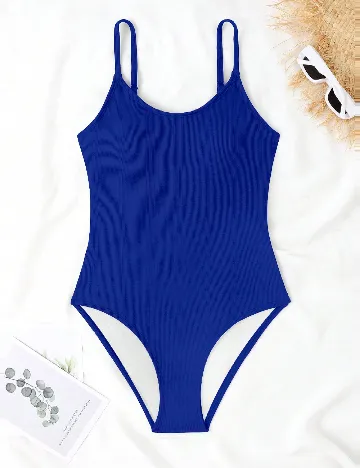 Costum de baie Shein Kids, albastru Albastru