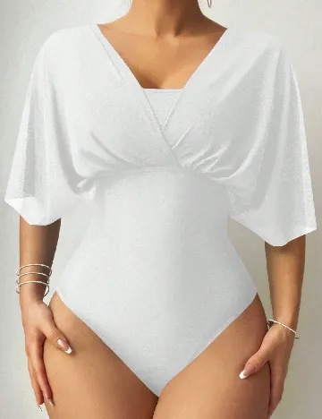 Costum de baie SHEIN, alb