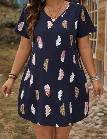Rochie scurta SHEIN CURVE, albastru