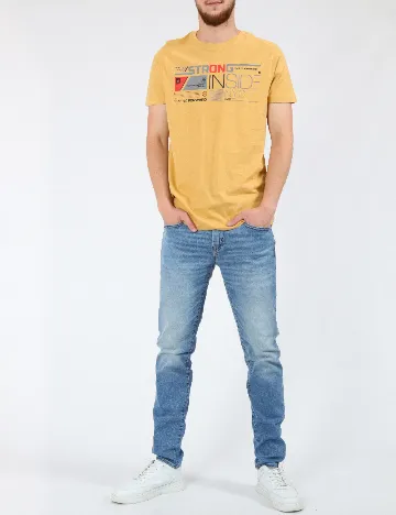 Tricou Milano Bulls, mustar Galben