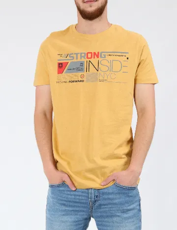 Tricou Milano Bulls, mustar Galben