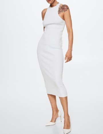 Rochie medie Mango, alb