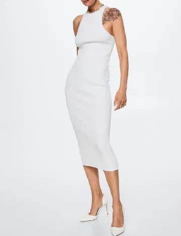 Rochie medie Mango, alb