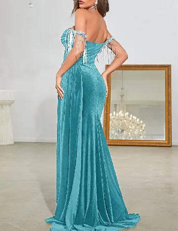 Rochie lunga Giffniseti, turcoaz