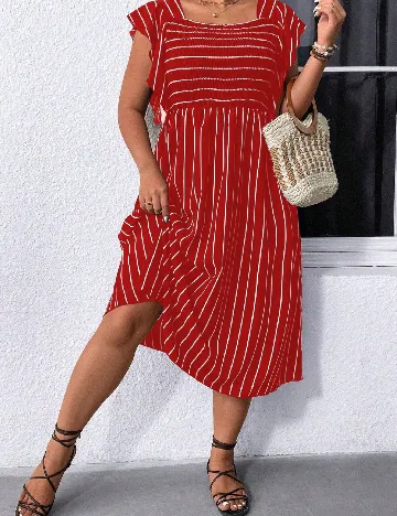 Rochie medie SHEIN CURVE, rosu