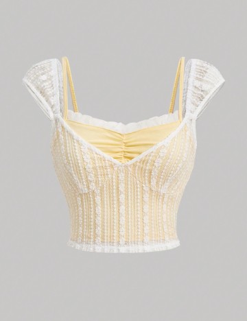Top SHEIN, galben