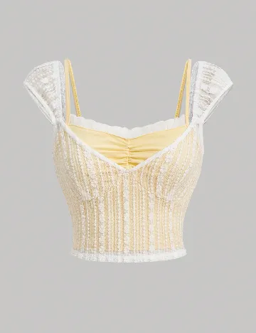 Top SHEIN, galben