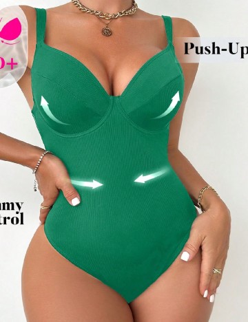 Costum de baie SHEIN, verde