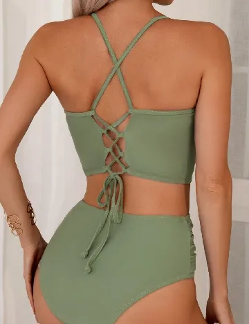Costum de baie SHEIN, verde