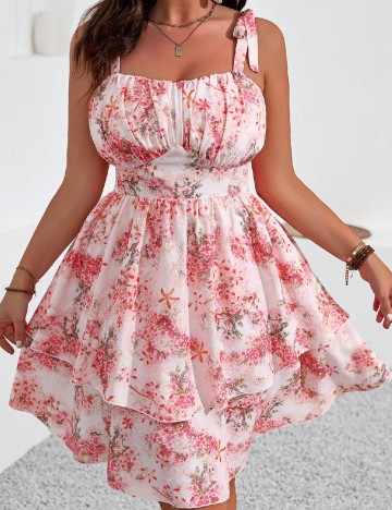 Rochie scurta SHEIN CURVE, roz
