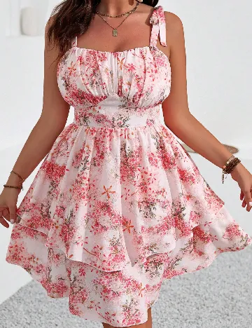 Rochie scurta SHEIN CURVE, roz