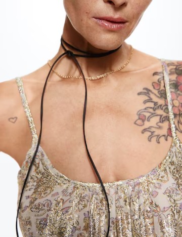 Rochie lunga Mango, auriu