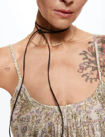 Rochie lunga Mango, auriu