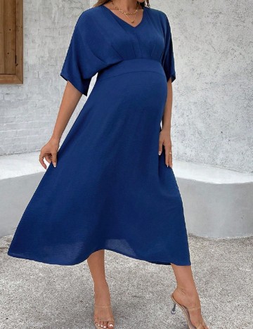 Rochie medie SHEIN Maternity, albastru