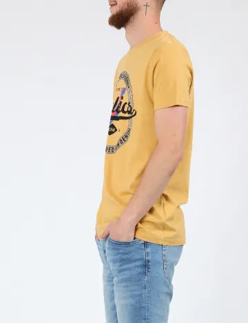 Tricou Milano Bulls, mustar Galben