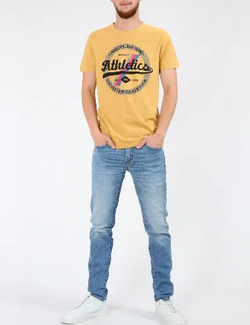 Tricou Milano Bulls, mustar Galben