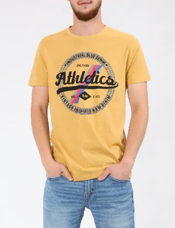 Tricou Milano Bulls, mustar Galben