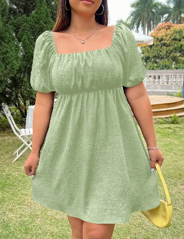 Rochie scurta SHEIN CURVE, verde