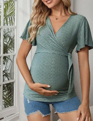 Bluza SHEIN Maternity, verde