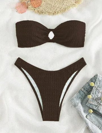 Costum de baie SHEIN, maro