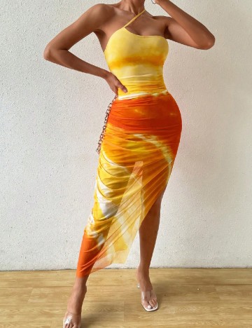 Rochie medie SHEIN, portocaliu