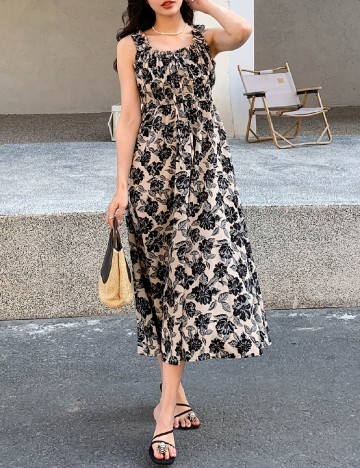 Rochie medie Dazy, crem