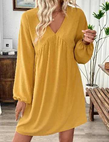 Rochie scurta SHEIN, mustar