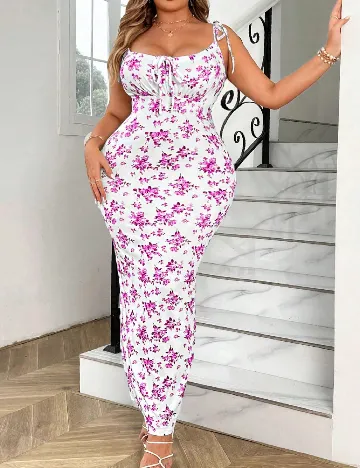 Rochie lunga SHEIN CURVE, alb