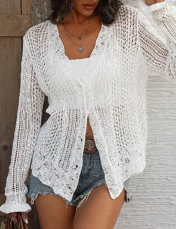Cardigan SHEIN, alb