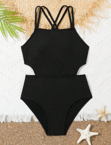 Costum de baie Shein Kids, negru