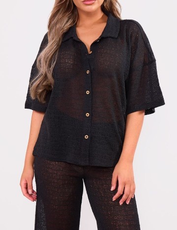 Camasa PRETTYLITTLETHING, negru