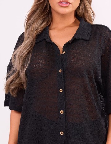 Camasa PRETTYLITTLETHING, negru