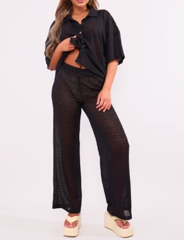 Camasa PRETTYLITTLETHING, negru