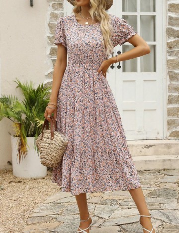 Rochie medie SHEIN, floral print