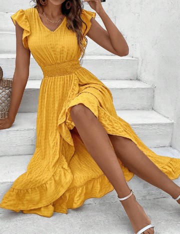 Rochie medie SHEIN, galben