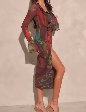 Rochie medie PRETTYLITTLETHING, maro