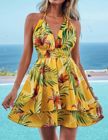 Rochie scurta SHEIN, galben