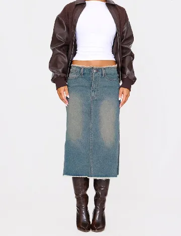Fusta PRETTYLITTLETHING, albastru