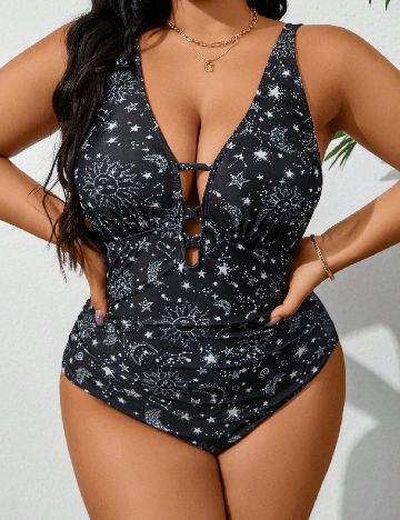 Costum de baie SHEIN CURVE, bleumarin