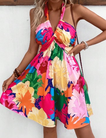 Rochie scurta SHEIN, floral