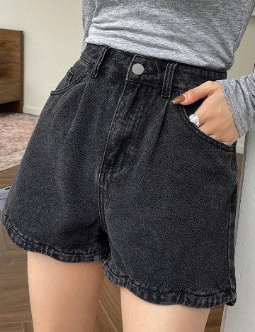 Pantaloni scurti Dazy, negru