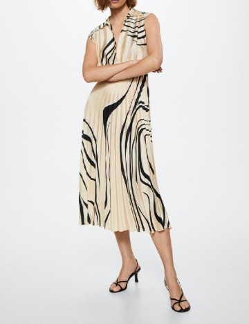 Rochie medie Mango, crem