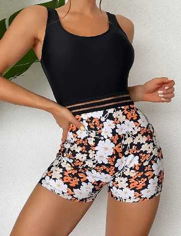 Costum de baie SHEIN, floral print